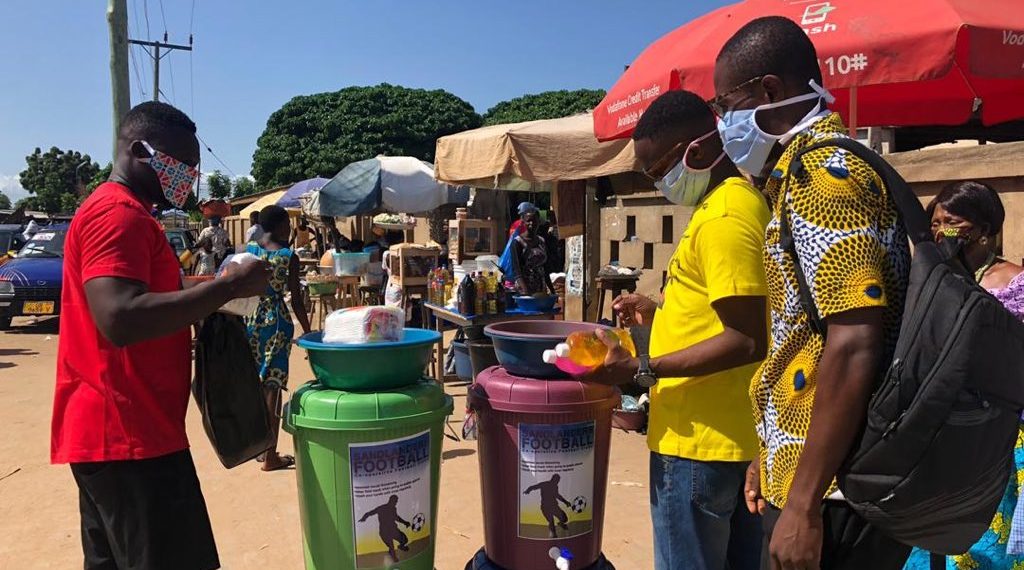 Beach Soccer Champions Sunset Sports Keta Donates Covid19 Materials to Markets Traders