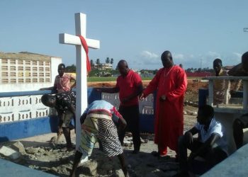 Breaking News : Twelve Apostles Church Demolish Cross to pave way for Axim Sports Complex
