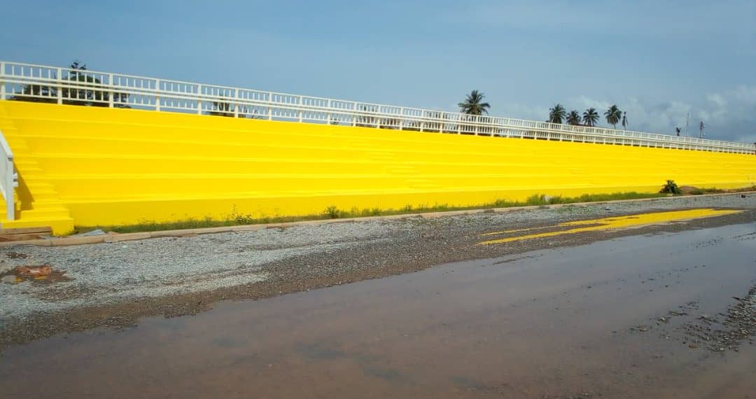 PHOTOS:Axim Sports Stadium becomes a’giant Bathtub’ after heavy rains