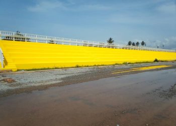 PHOTOS:Axim Sports Stadium becomes a’giant Bathtub’ after heavy rains