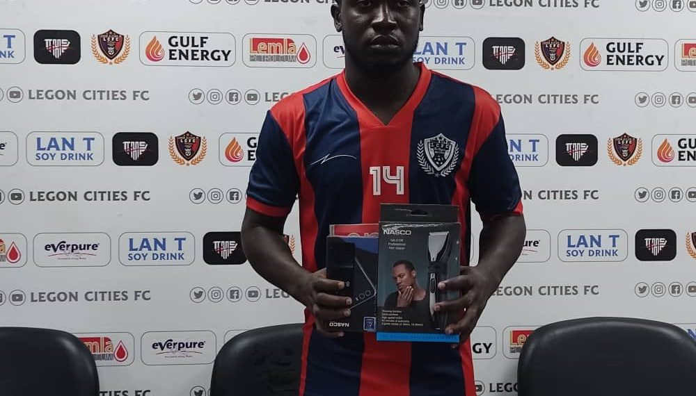 Elvis Opoku wins Nasco ‘Man of the Match’ award in Legon Cities draw against Berekum Chelsea