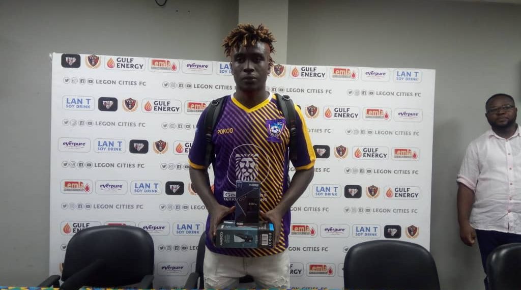 Legon Cities vs Medeama:Patrick Yeboah wins NASCO MOTM award