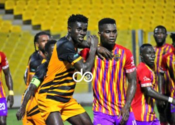 MATCH REPORT: Patrick Razak Sparkles as Obeng Junior and Hans Kwofie scores a brace each as Hearts and Ashgold shares point