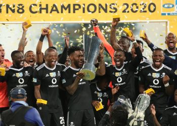 PHOTOS: Ghana goalkeeper Richard Ofori wins first trophy with Orlando Pirates in South Africa.