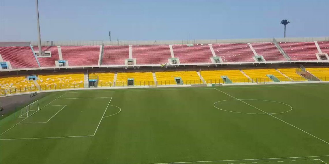 Works at Baba Yara Stadium nears completion.