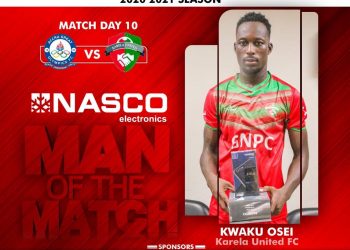 Karela debutant Kwaku Osei wins NASCO MOTM award against Olympics