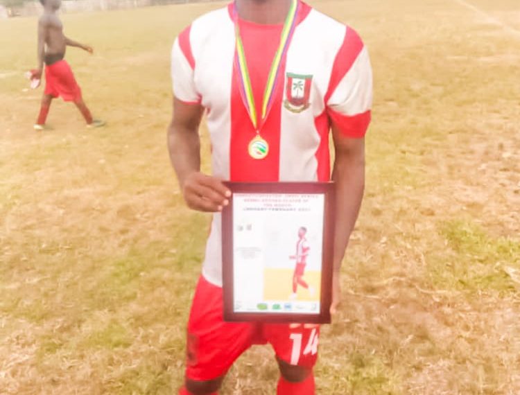 Nzema Kotoko’s David Cobbinah named Player of the Month for February- GALLERY