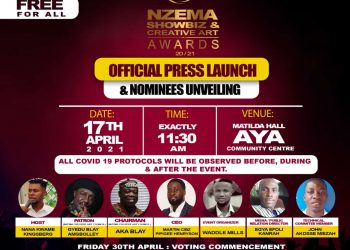 Nzema Showbiz & Creative Art Awards set to be launched on April 17