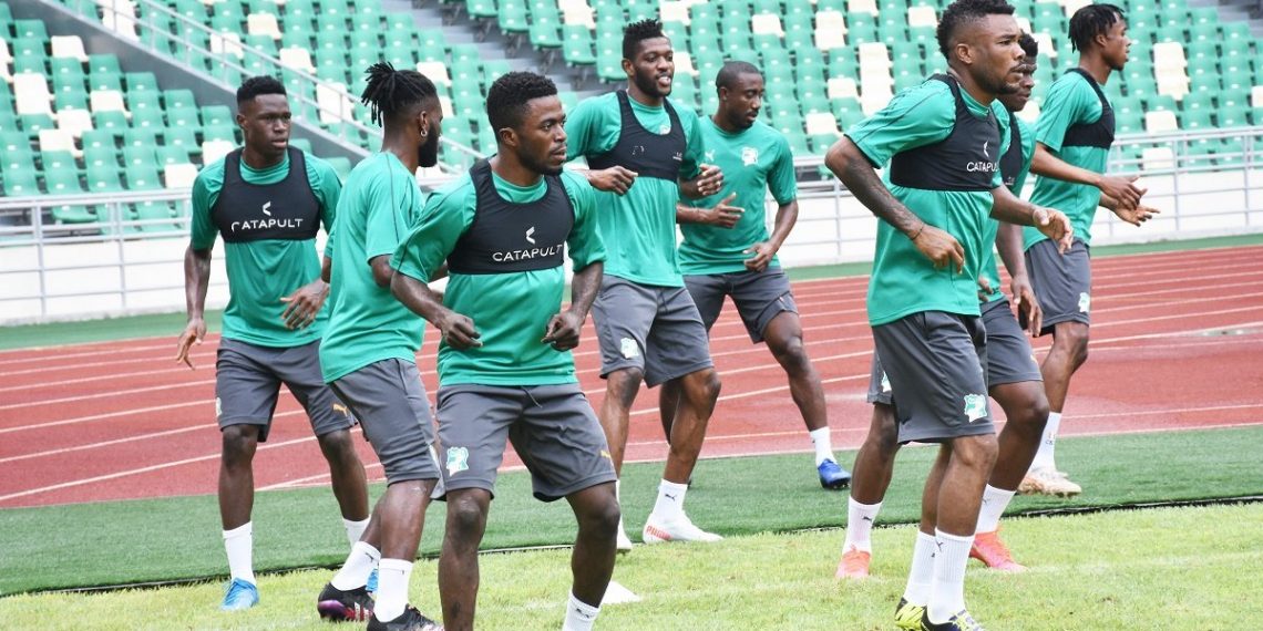 PHOTOS: Elephants of La Cote D’Ivoire trains in Abidjan ahead of Ghana showdown