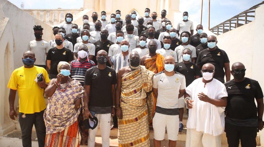 Black Stars pay courtesy call on Oguaaman traditional council ahead of Ivory Coast clash