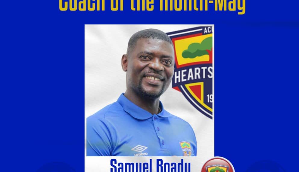 Samuel Boadu wins Coach of the month award