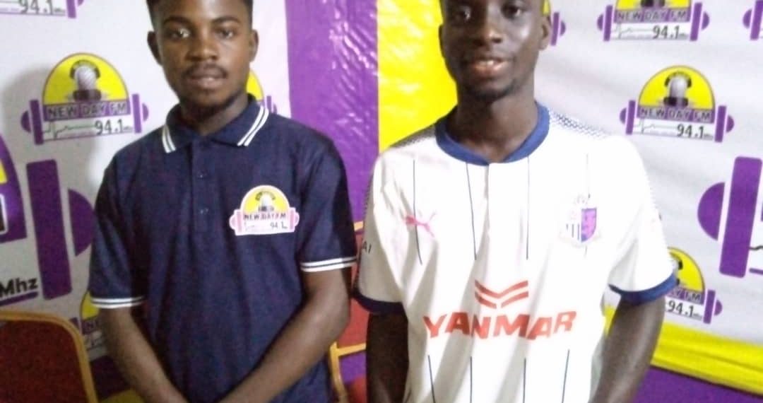 Ebenezer Ackahbi touch-down ahead of the Nzema Soccer Fiesta