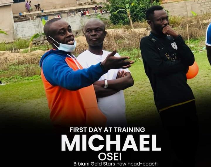 Gold Stars new head coach Michael Osei takes charge of first training session
