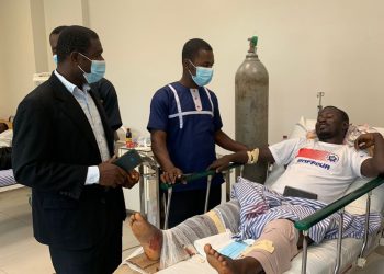 GHALCA visit injured players and officials of Baffour Soccer Academy