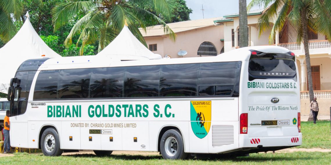 Bibiani Goldstars unveil new team bus