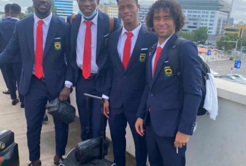 VIDEO: Razak Abalora, Lamptey and Joseph Amoako arrive in Dubai for Kotoko Preseason