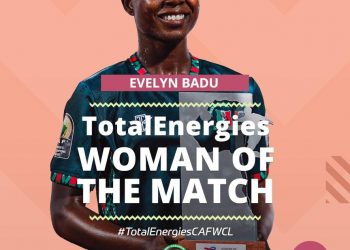 Evelyn Badu wins WOTM award In Hasacaas Ladies 3-1 win over Malabo Kings