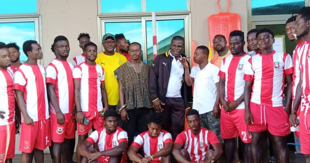Nzema Kotoko Board present new training equipments to the playing body