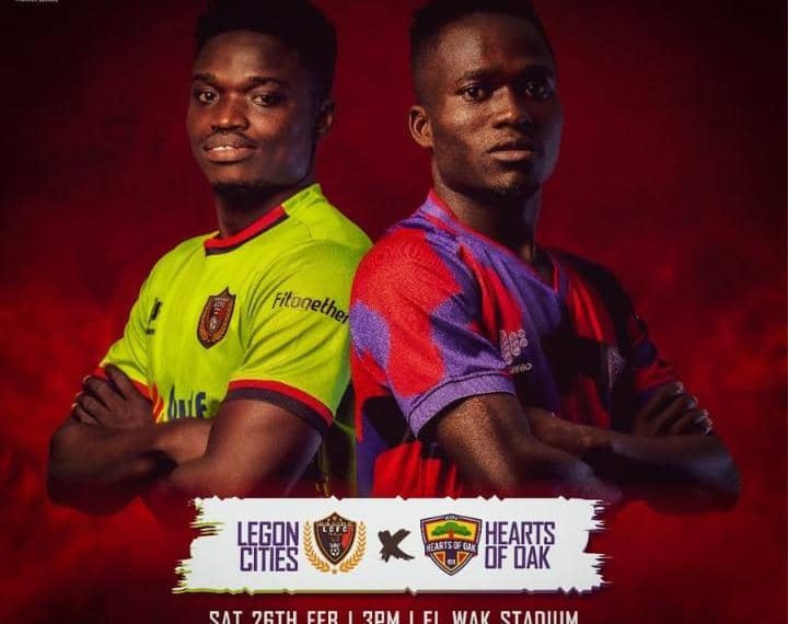 Legon Cities announce ticket prices for Hearts Oak showdown