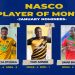 Etouga, Annor & Umar  Bashiru nominated for NASCO Player of the Month – January