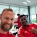 Former Black Stars captain Asamoah Gyan pictured taking coaching course in Wales