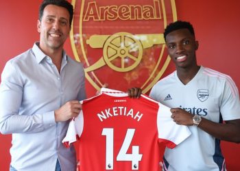 Eddie Nketiah handed Thierry Henry’s iconic number 14 shirt