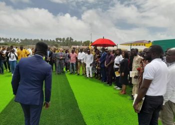 NEWS IN NZEMA: ENI GHANA hands over Astroturf in Atuabo to Community
