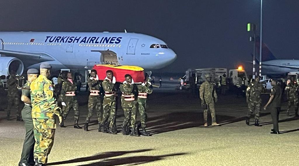 VIDEO: The remains of Christian Atsu arrives in Ghana for burial