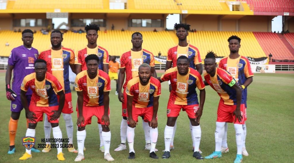 2022/23 Ghana Premier League: Hearts of Oak announce squad for Bibiani GoldStars clash