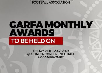 GARFA MONTHLY AWARDS: Comes off May 26