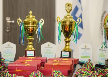 President Simeon-Okraku presents Juvenile league medals, trophies, plaques to Regional Football Associations