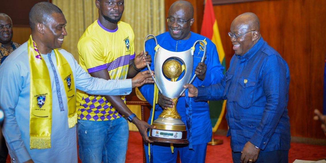 Medeama presents Ghana Premier League title to President Akufo-Addo
