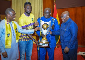 Medeama presents Ghana Premier League title to President Akufo-Addo
