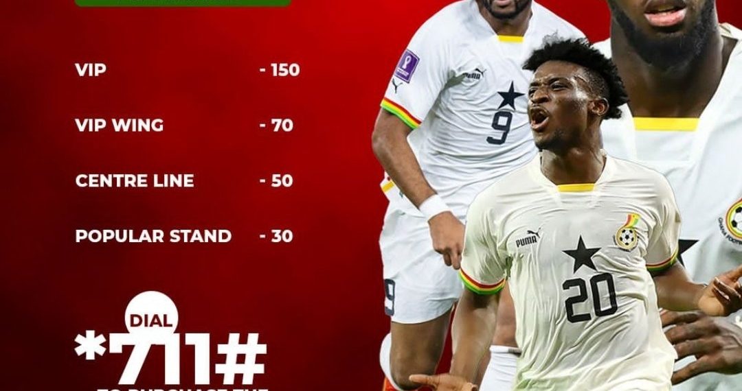 MOYS reveals how to purchase tickets for Ghana vs CAR AFCONQ clash