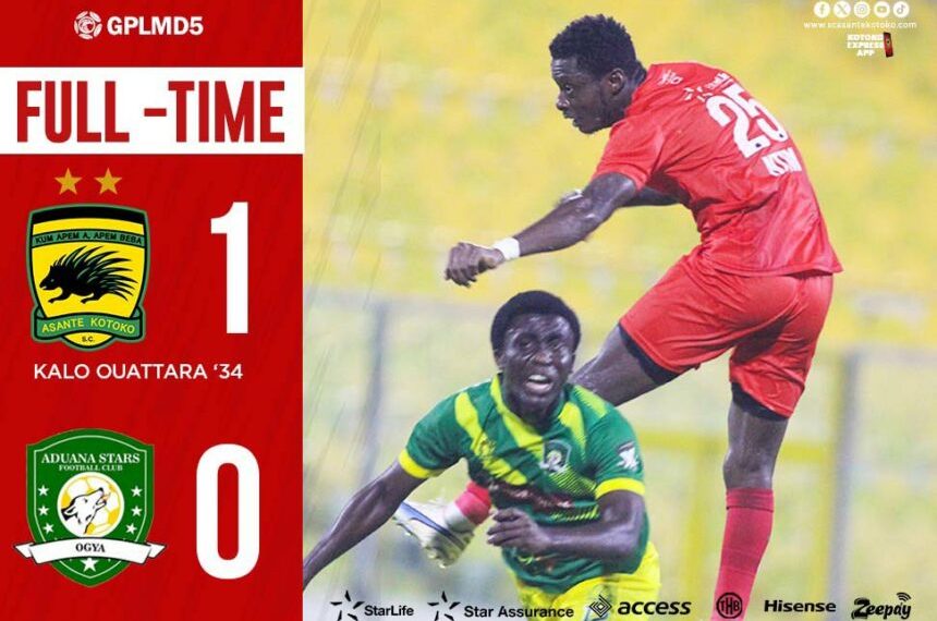 ASANTE KOTOKO 1-0 ADUANA STARS: Ouattara nets winner for Kotoko