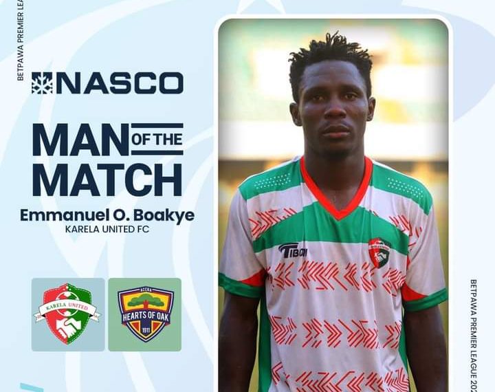 Karela’s Owuso Boakye wins MOTM in Hearts of Oak stalemate