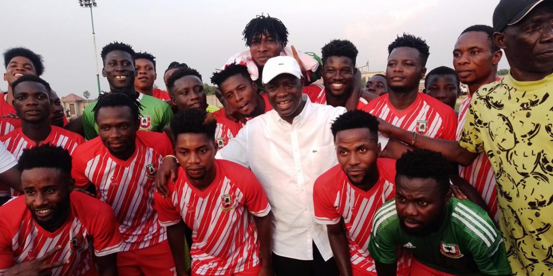 PHOTOS: Ellembelle MP donates to Kotoko, Holy Stars after classic Nzema derby