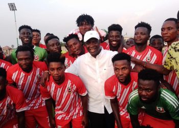 PHOTOS: Ellembelle MP donates to Kotoko, Holy Stars after classic Nzema derby
