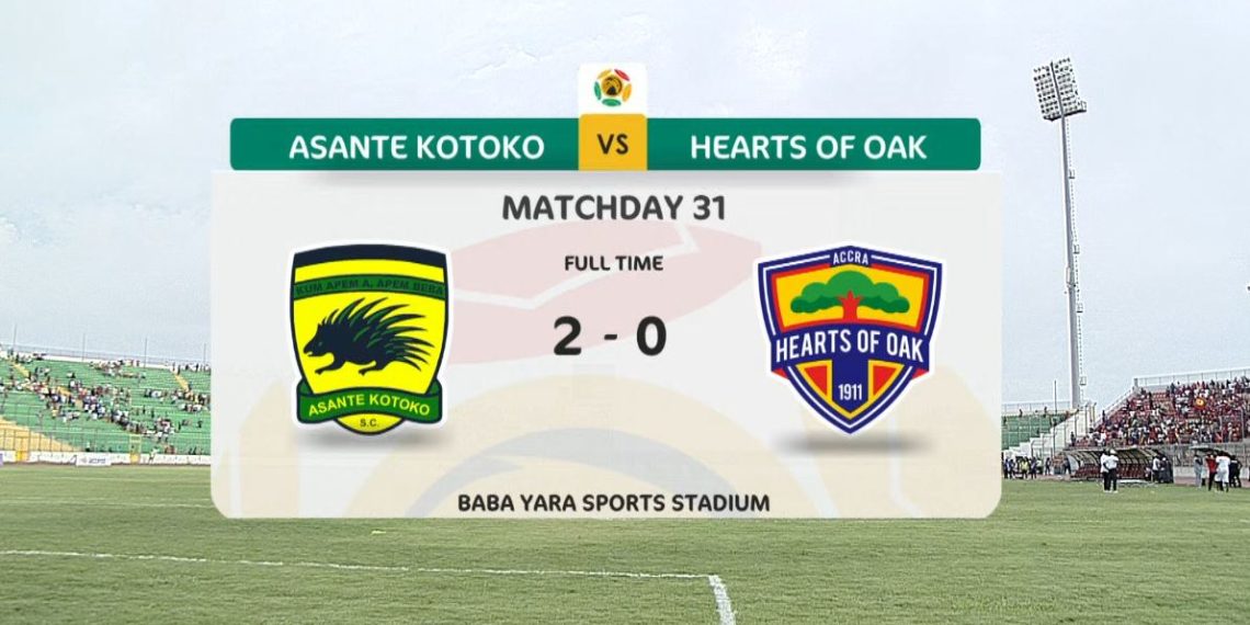 Ghana Premier League week 31: Asante Kotoko beat Hearts of Oak 2-0 in Kumasi