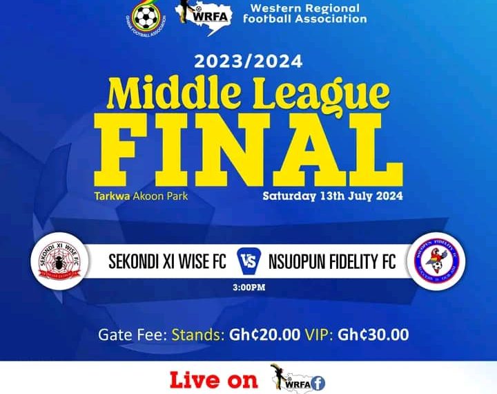 WRFA Middle League Final Rescheduled: Sekondi Eleven Vrs  Nsuopun Fidelity