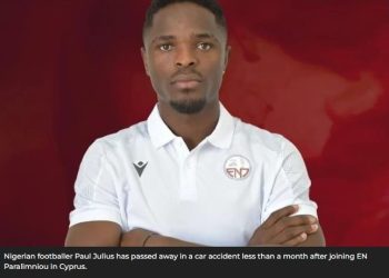 Nigerian Footballer Paul Julius dies three weeks after joining Cypriot club