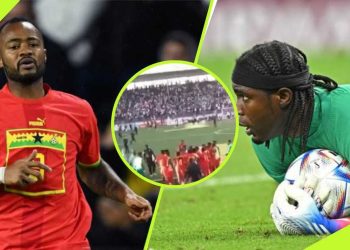 Watch: Angry Jordan Ayew and Ati Zigi involved in bust-up after Sudan defeat