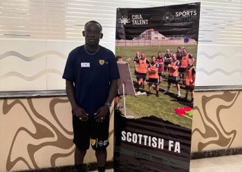 PHOTOS: Jeff Eduku in Scotland for UEFA B coaching Licence