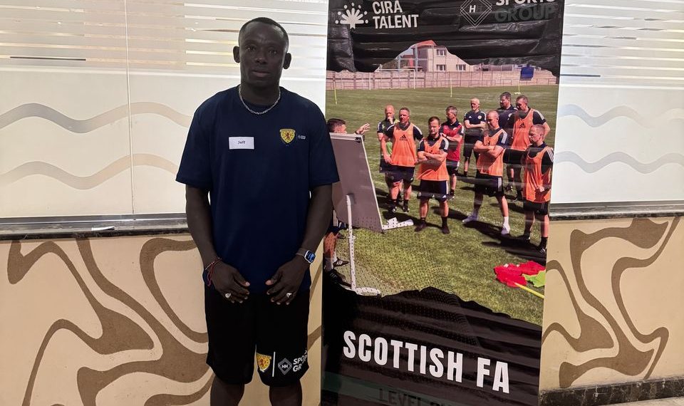 PHOTOS: Jeff Eduku in Scotland for UEFA B coaching Licence