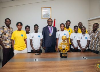 Kofi Adams gifts Faith Ladies GHs10,000 for winning FA Cup trophy