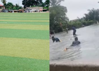 Effiakuma AstroTurf floods after heavy rains as video of children swimming goes viral